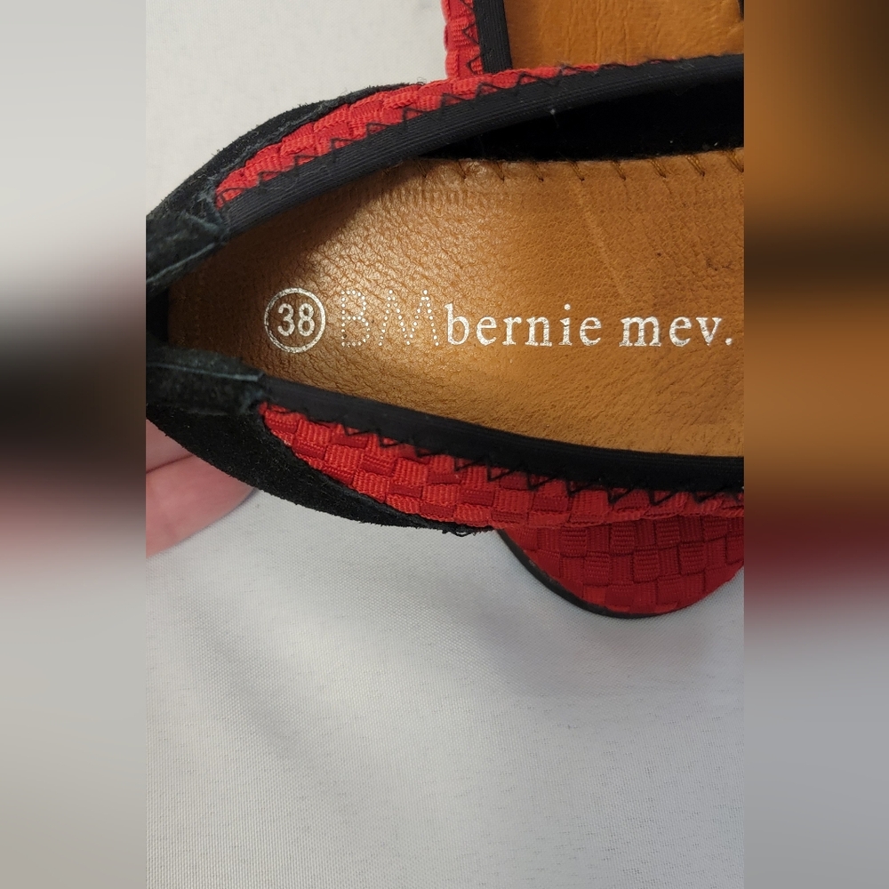 BM bernie mev Red and Black Textured Flats Size 38/7 - Picture 2 of 10